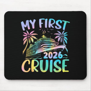 Mousepad Minha Primeira Viagem de Cruzeiro 2026 Camisa Tie 