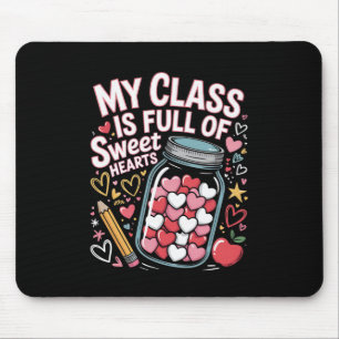 Mousepad Minha turma está cheia de corações doces Professor