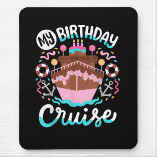 Mousepad Minha Viagem de Cruzeiros de Férias de Aniversário