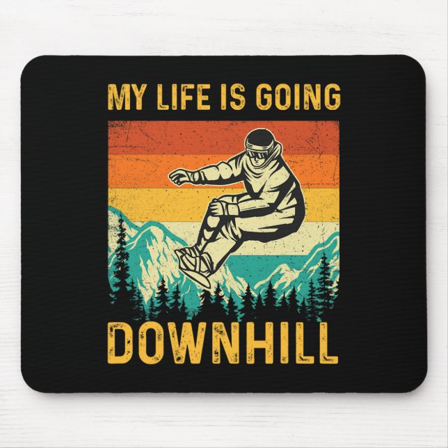 Mousepad Minha Vida Vai Descida - Snowboardi (Frente)