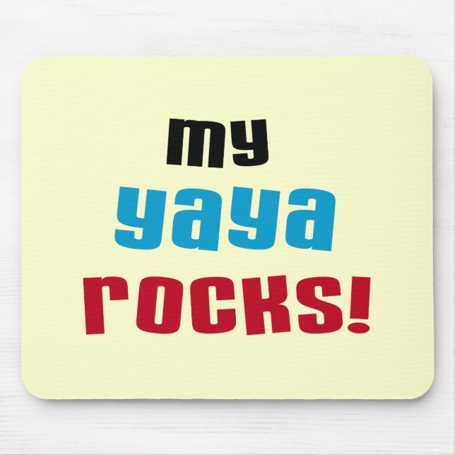 Mousepad Minha Yaya Rocks T shirts e presentes (Frente)
