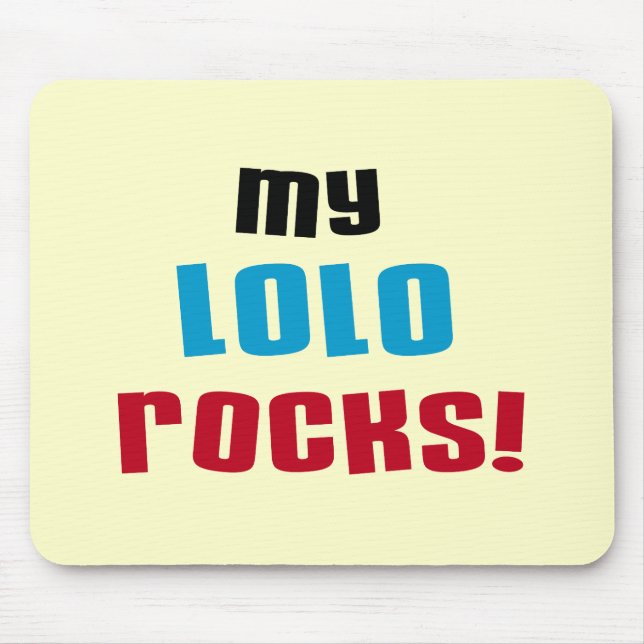 Mousepad Minhas camisetas e presentes do Lolo Rocks (Frente)