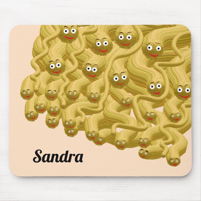 Mousepad Minhocas engraçadas (Frente)