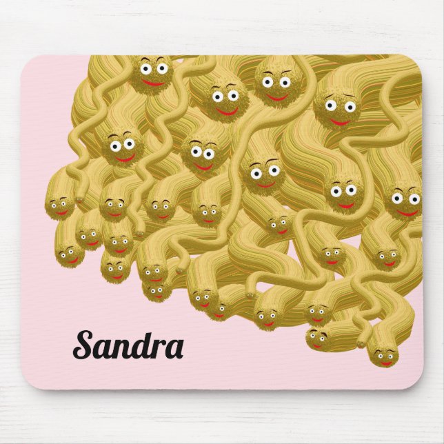 Mousepad Minhocas engraçadas (Frente)