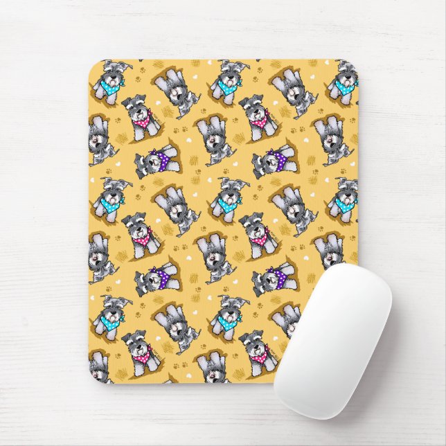 Mousepad Mini Schnauzer Sunshine KiniArt (Com mouse)