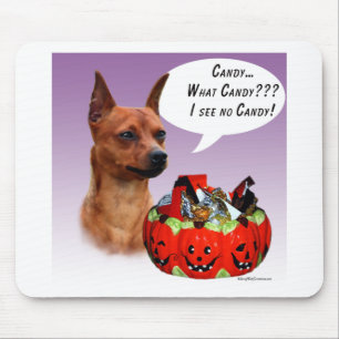 Mousepad Miniatura Pinscher Halloween Candy