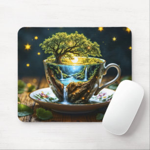 Mousepad Miniatura teacup maravilhosa arte colorida