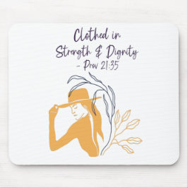 Mousepad Mínima Vestida Em Forte Boho Woman Lineart