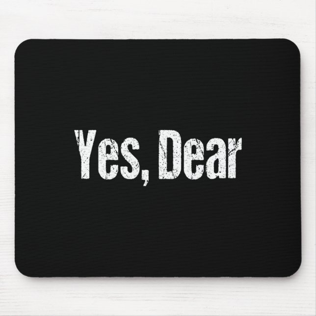 Mousepad Minimal Retro Sim Querido Marido Engraçado (Frente)
