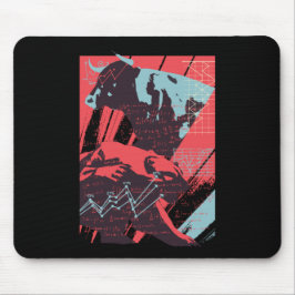 Mousepad Minimal Stock Market Bull Bear Chart