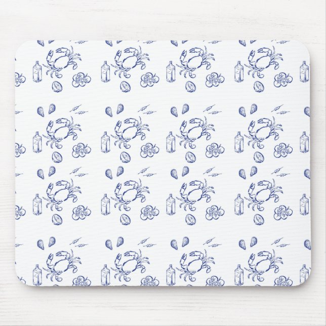Mousepad Minimalismo de Frutos do Mar (Frente)