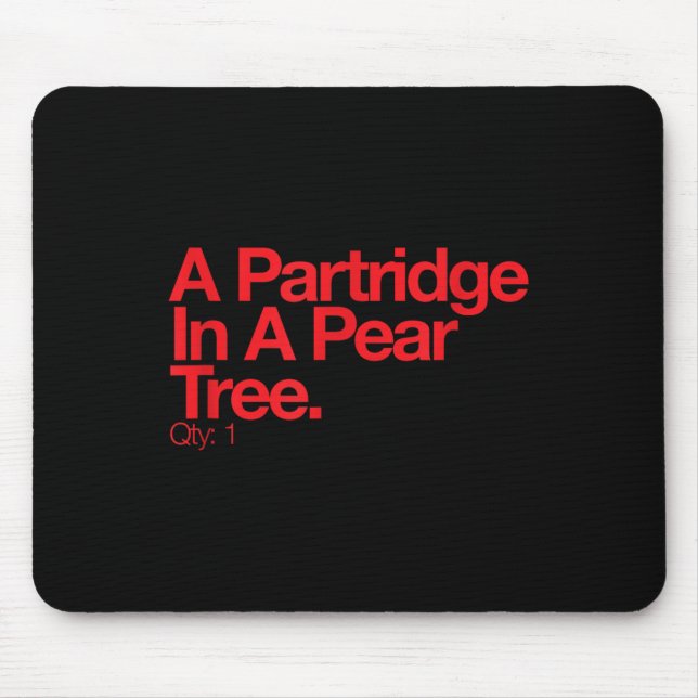 Mousepad Minimalist Christmas T Shirt - Partridge In A Pear (Frente)
