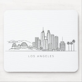 Mousepad Minimalist Los Angeles Skyline Illustration
