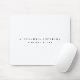 Mousepad Minimalist White Lawyer Professional