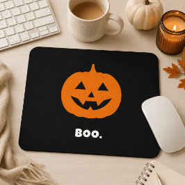 Mousepad Minimalista BOO. Abóbora – Halloween Minimalista