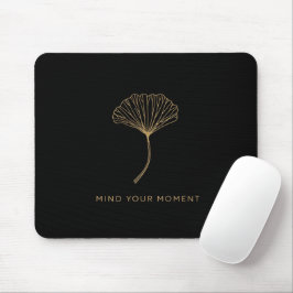 Mousepad Minimalista com Citação Zen de Folha de G