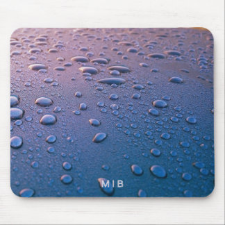 Mousepad Minimalista Simples Dois Monograma Roxo Gota de Ág
