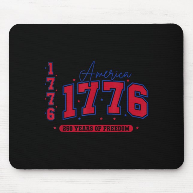 Mousepad Mínimo 1776 América 250 Anos Liberdade (Frente)