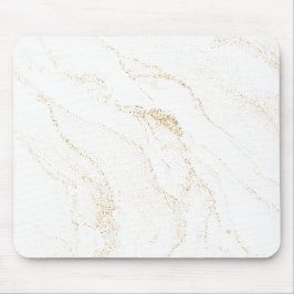 Mousepad Mínimo branco e Ouro mármore