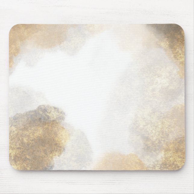 Mousepad Mínimo branco e Ouro mármore (Frente)