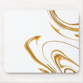 Mousepad Mínimo branco e Ouro mármore