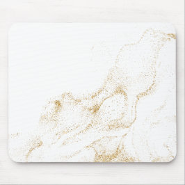 Mousepad Mínimo branco e Ouro mármore