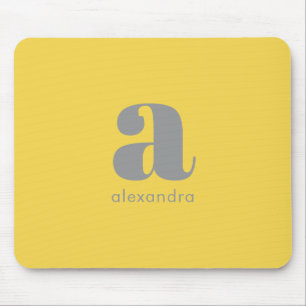 Mousepad Mínimo Elegante Moderno da Cinza Amarela