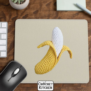 Mousepad Mínimo Moderno da Crochet Crochet Banana