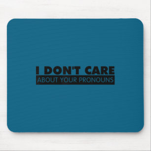 Mousepad Mínimo Não me importo com seus pronomes