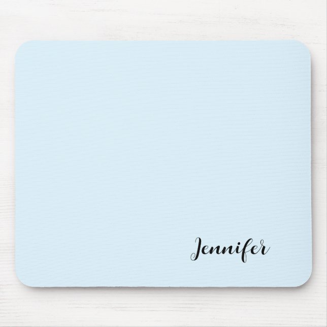 Mousepad Mínimo Personalizado Girly Pastel Blue (Frente)