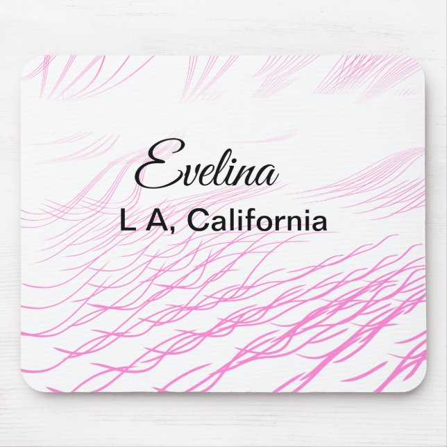 Mousepad Mínimo simples adicione seu nome texto local local (Frente)