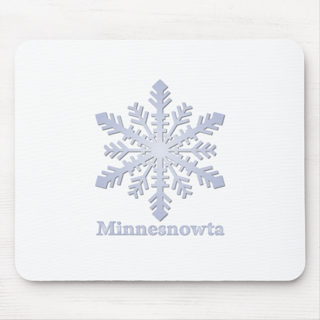 Mousepad Minnesnowta Blue Snowflake (Frente)