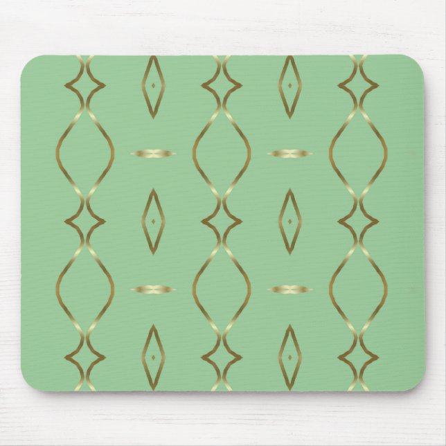 Mousepad Mint e Dourado Padrão (Frente)