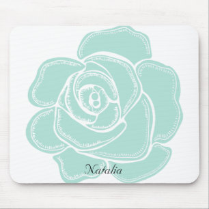 Mousepad Mint Rosa Floral