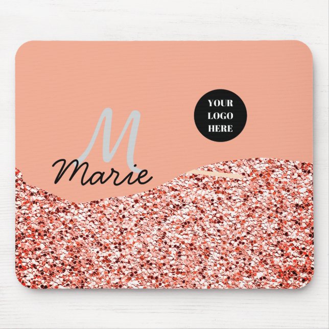 Mousepad minúscula azul adicionar texto do logotipo obrigad (Frente)