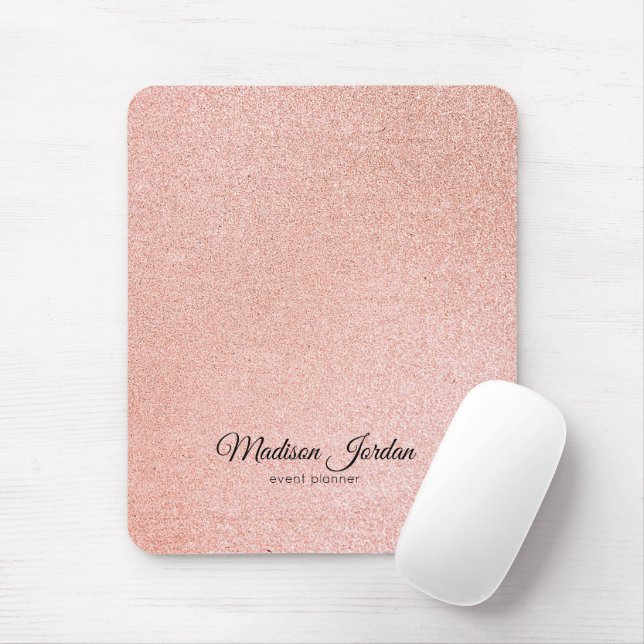 Mousepad Minúscula rosa moderna e Dourada bolha (Com mouse)