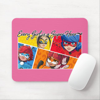 Mousepad Miraculosa Todas as Raparigas é Super Herói