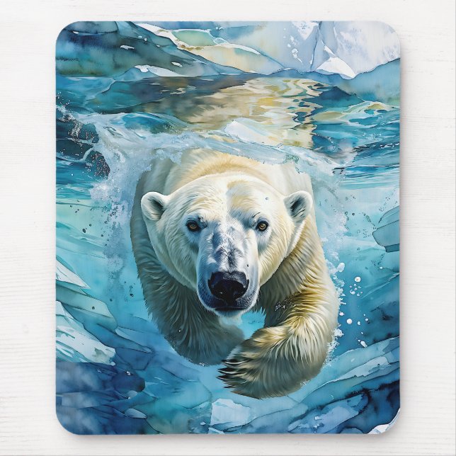 Mousepad Miragem Ártica: O Monarca Nadador (Frente)