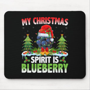 Mousepad Mirtilo Usando Chapéu de Papai Noel - Espírito de