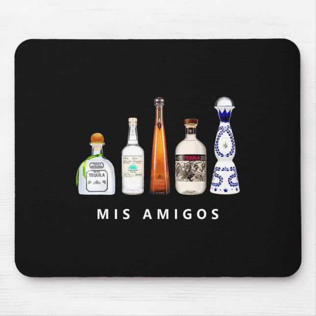 Mousepad Mis Amigos Tequila Funny Cinco De Mayo Par Mexican (Frente)