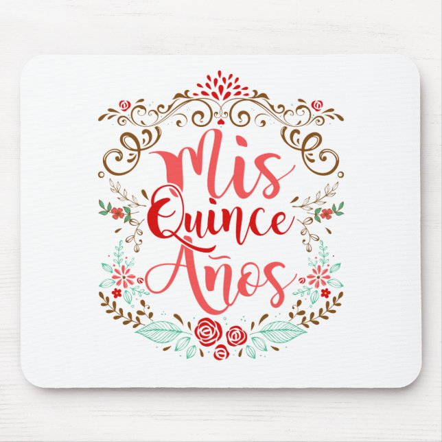 Mousepad Mis Quince Anos Quinceanera 15 (Frente)