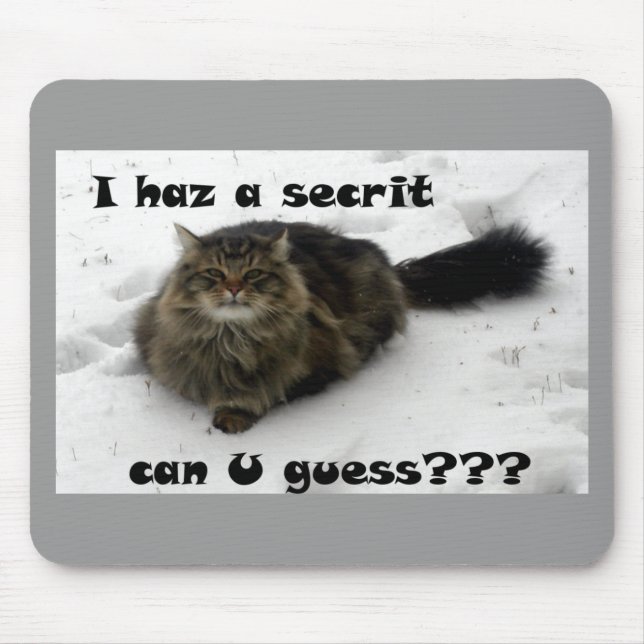 Mousepad Mischievous Maine Coon na neve (Frente)