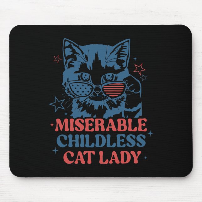 Mousepad Miseráveis Mulheres De Gato Para Kamala Harris 2 (Frente)