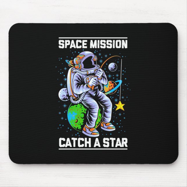 Mousepad Missão Espacial Astronauta Capta Uma Estrela (Frente)