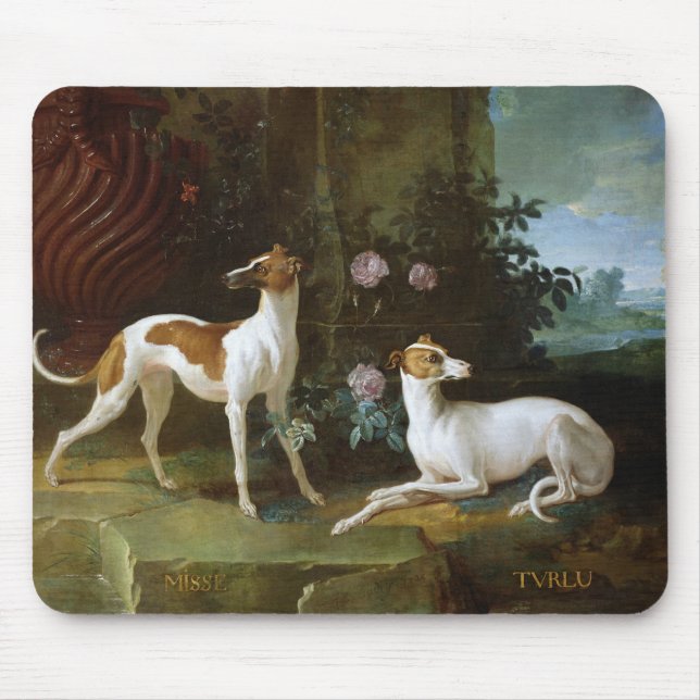Mousepad Misse e Turlu, dois galgos de Louis XV (Frente)
