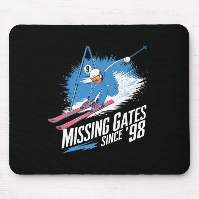 Mousepad Missing Gates Since 98 Alpine Skiing  (Frente)