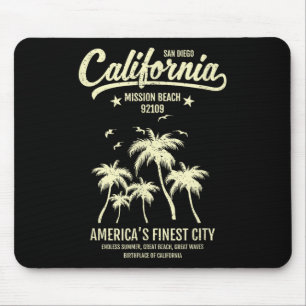 Mousepad Mission Beach Ca 92109 Summer Vacation San Diego C