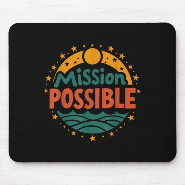 Mousepad Mission Ssible Motivational Insrational School  (Frente)