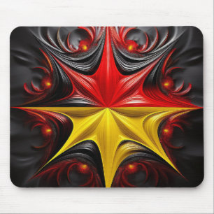 Mousepad Mistura de Mandelbrot Fractal com a bandeira alemã
