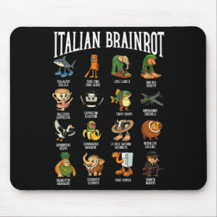 Mousepad Mistura de meme de personagem Ino Bailarina Italia